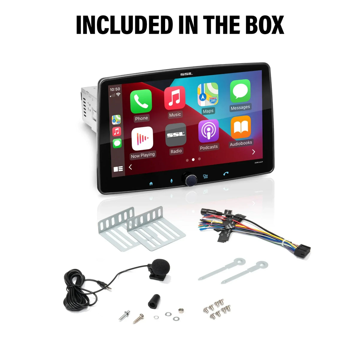 Sound Storm Laboratories SDML9ACP Car Audio Stereo - Apple CarPlay, Android Auto, Single Din, 9 Inch Touchscreen, Bluetooth,