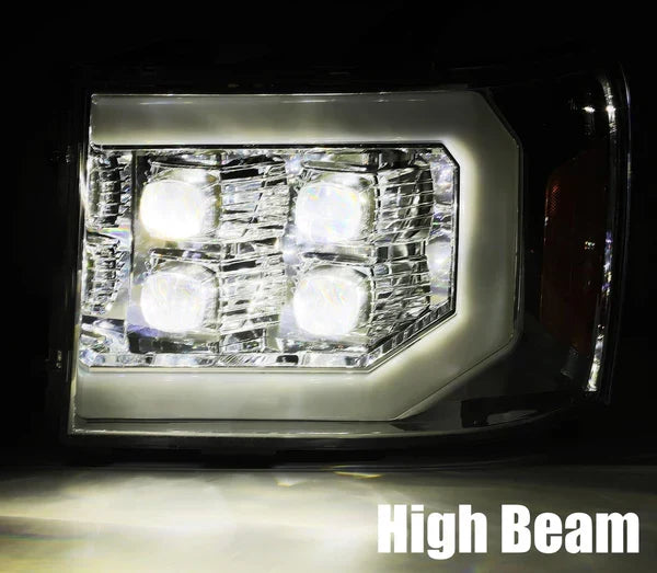 AlphaRex 07-13 GMC Sierra NOVA-Series LED Projector Headlights Chrome
