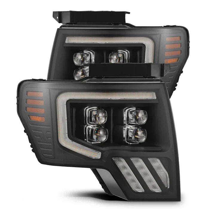 AlphaRex 09-14 Ford F150 MKII NOVA-Series LED Projector Headlights Black