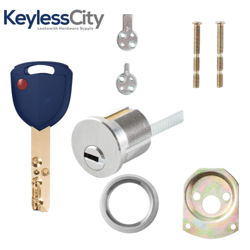 Secure Function Rimo Cylinder - 1" - 1/8" (28.575 mm) - Satin Chrome