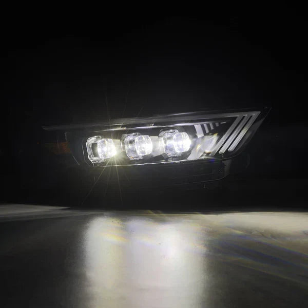 AlphaRex 15-17 Ford Mustang/18-20 Mustang Shelby GT350/GT500 NOVA-Series LED Projector Headlights Alpha-Black