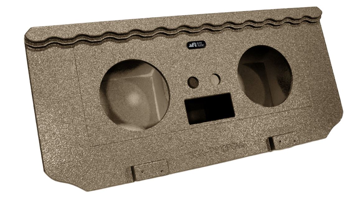 Elite Audio Enclosures | GM Cadillac Escalade EXT 2002-2013 Dual 12" Ported - USA Made Subwoofer Box with Bed Liner Spray Finish