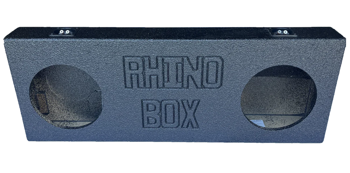 TOYOTA TUNDRA 2022 - 2025 UNDER THE SEAT UP FIRE 2X8" Rhino Lined Bedliner Sub-Woofer Box. Toyota Tundra Crew-Max (non-hybrid)