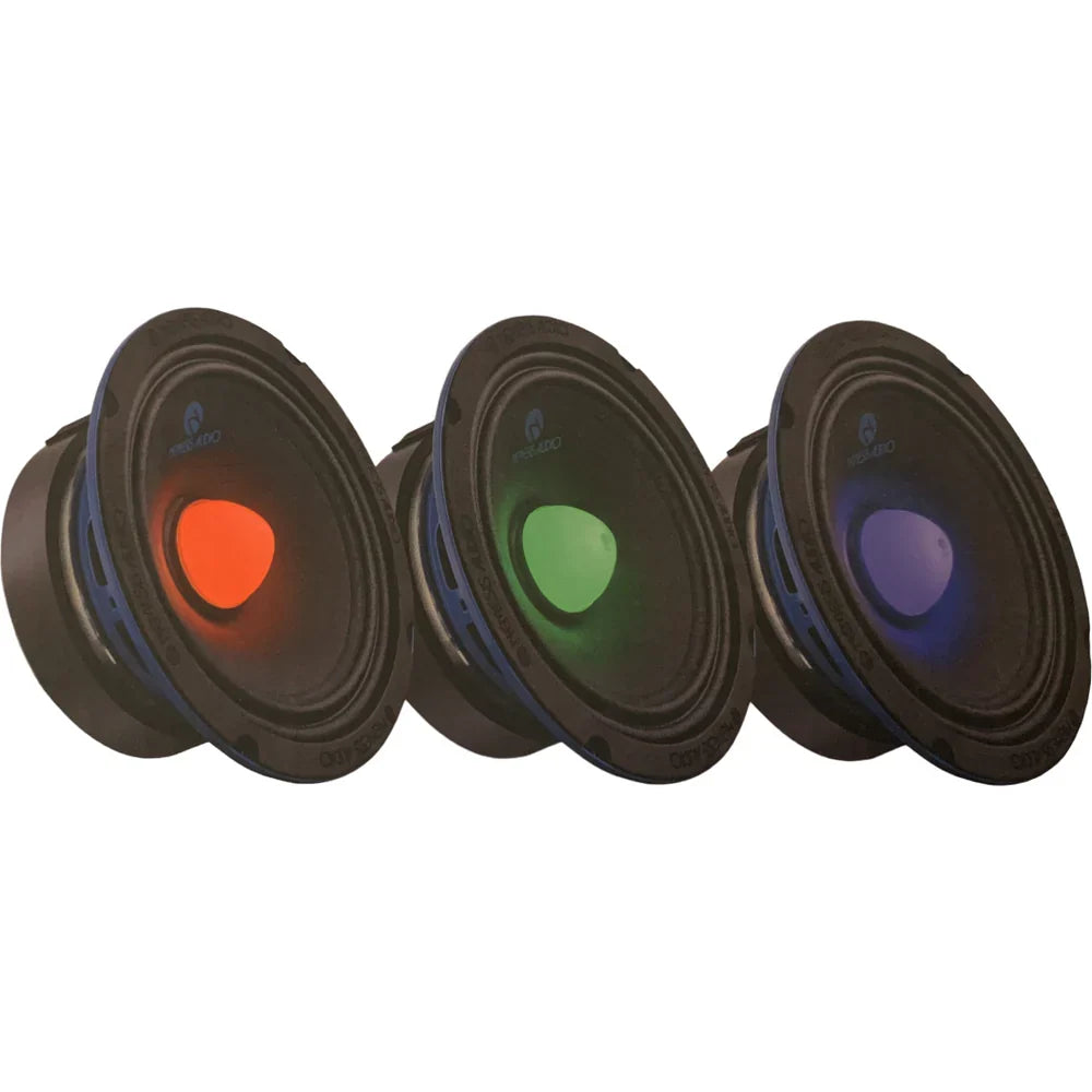 Nemesis Audio NA-65FMRLT 6.5" 250W Midrange Speaker With RGB LED Lights 4-Ohm (Single)
