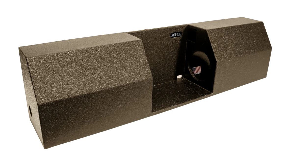 Elite Audio Enclosures | Ford Single Cab Dual 6" Ported - USA Made Speaker Box with Bed Liner Spray Finish