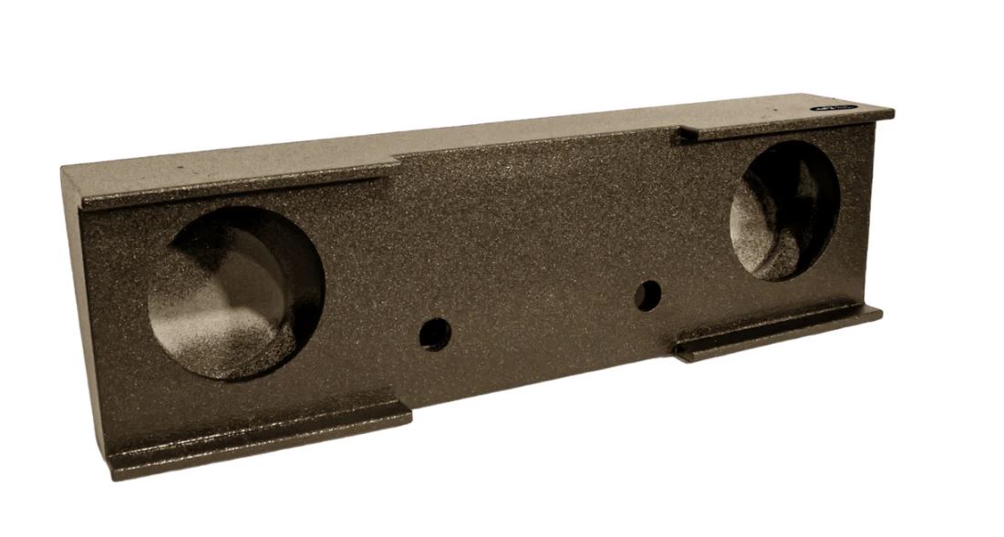 Elite Audio Enclosures | GMC Sierra / Chevrolet Silverado Crew Cab 2007-2013 Dual 10" Sealed - USA Made Subwoofer Box with Bed Liner Spray Finish