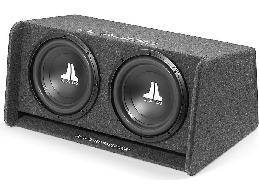 JL Audio CP212-W0v3 BassWedge™ slot-ported enclosure with two 12" W0v3 subwoofers