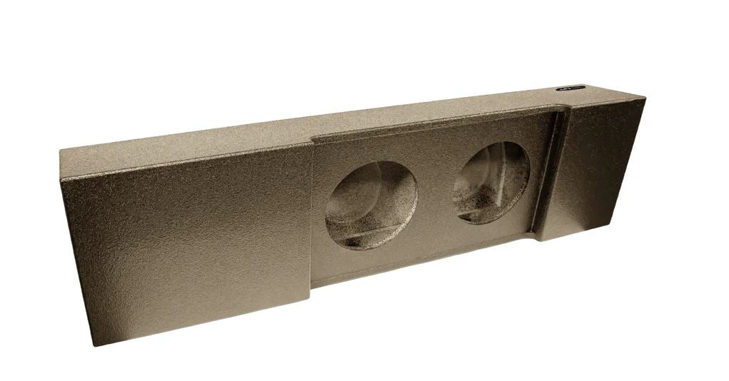 Elite Audio Enclosures | Ford F-250 / F-350 / F-450 Super Duty 2017+ Dual 10" Deluxe Sealed- USA Made Subwoofer Box with Bed Liner Spray Finish