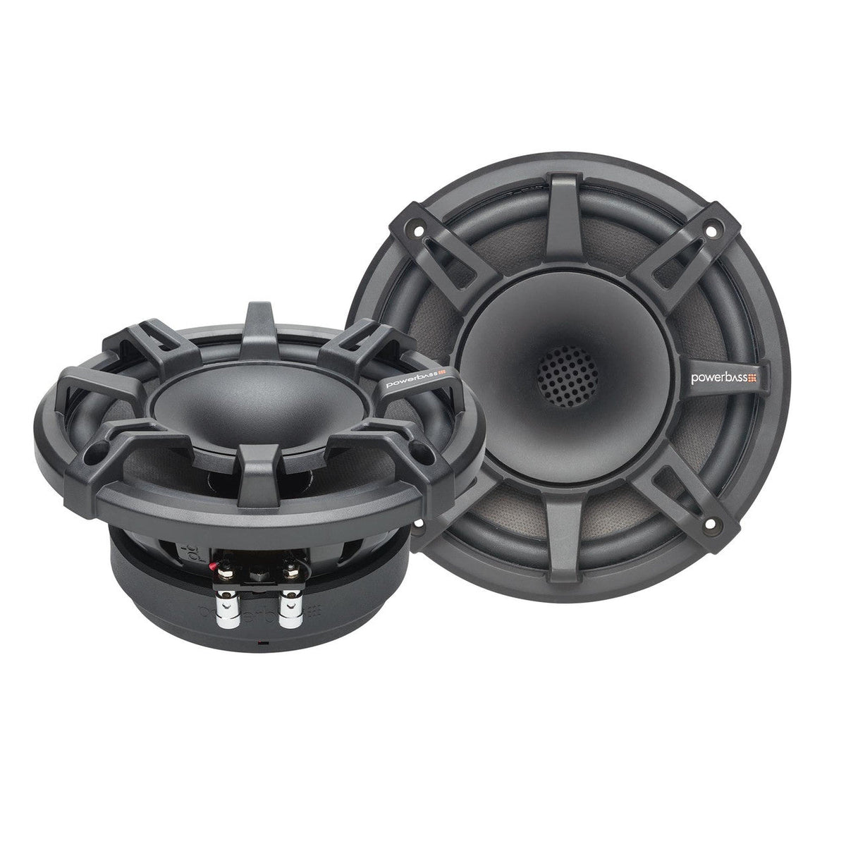 PowerBass PBX-PRO6CD - 6.5" Pro Mid Range with Compression Horn Tweeters, Pair - 150Wrms / 300Wmax - 4 ohm