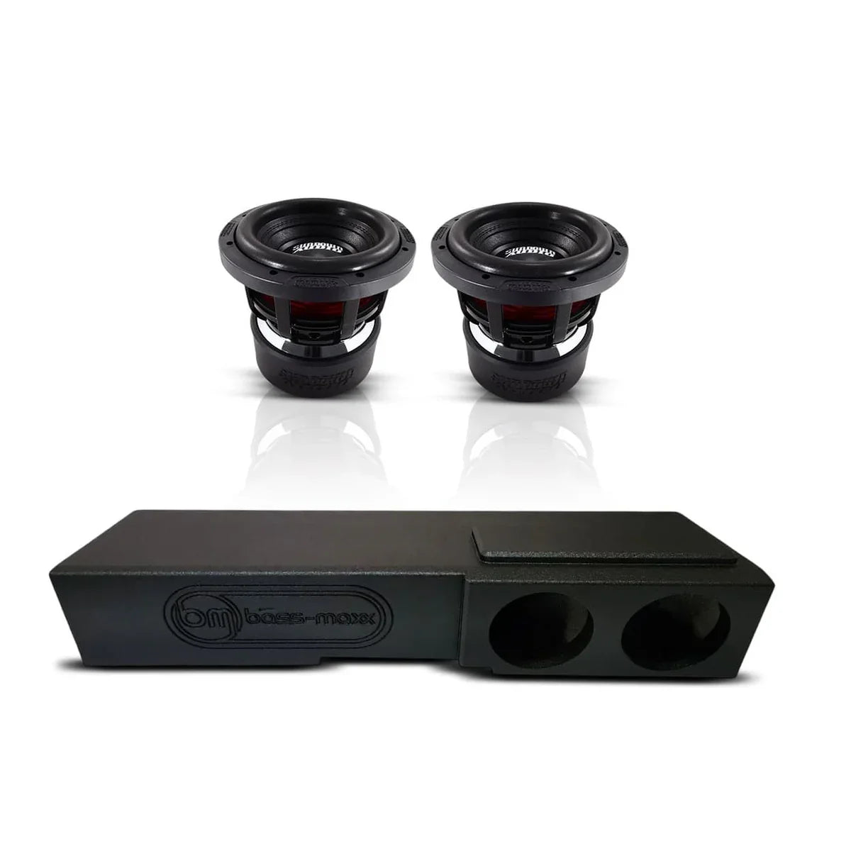 (2) Sundown Audio X8 v4 & Chevy Crew Cab 07-18 Dual 8" Subwoofer Box Combo