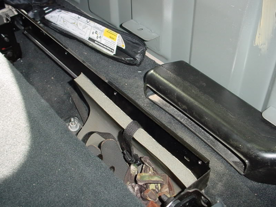 2001-2007 Chevy Crew Cab HD behind seat Poly Sub Box 2X10