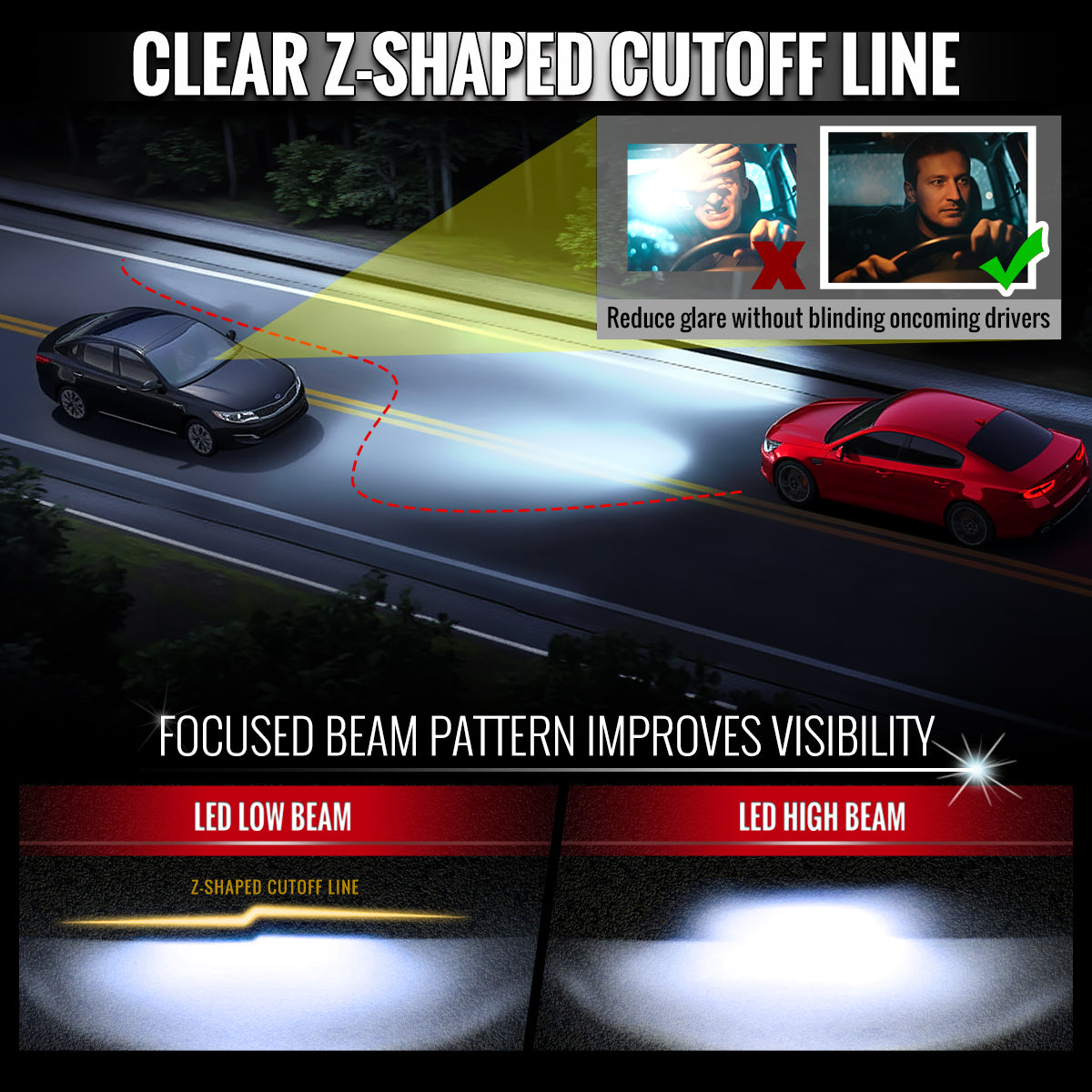 Spec-D 21-23 F-150 SEQ Projector Headlights Halogen Matte Black/Clear