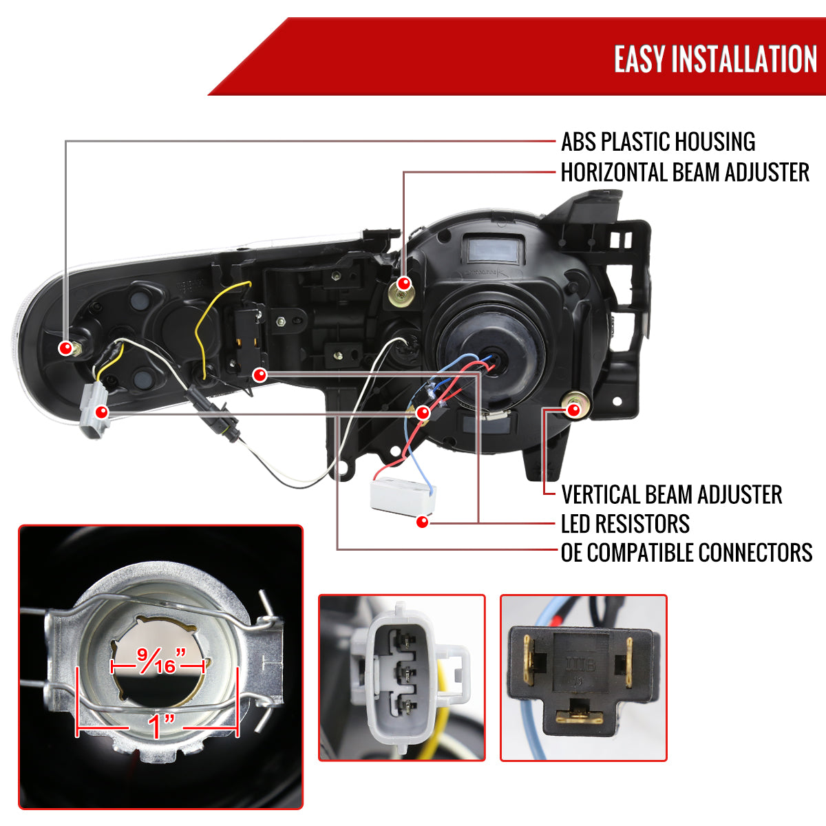 Spec-D 07-14 FJ Cruiser Headlights Sequential LED Black/Smoked Lens