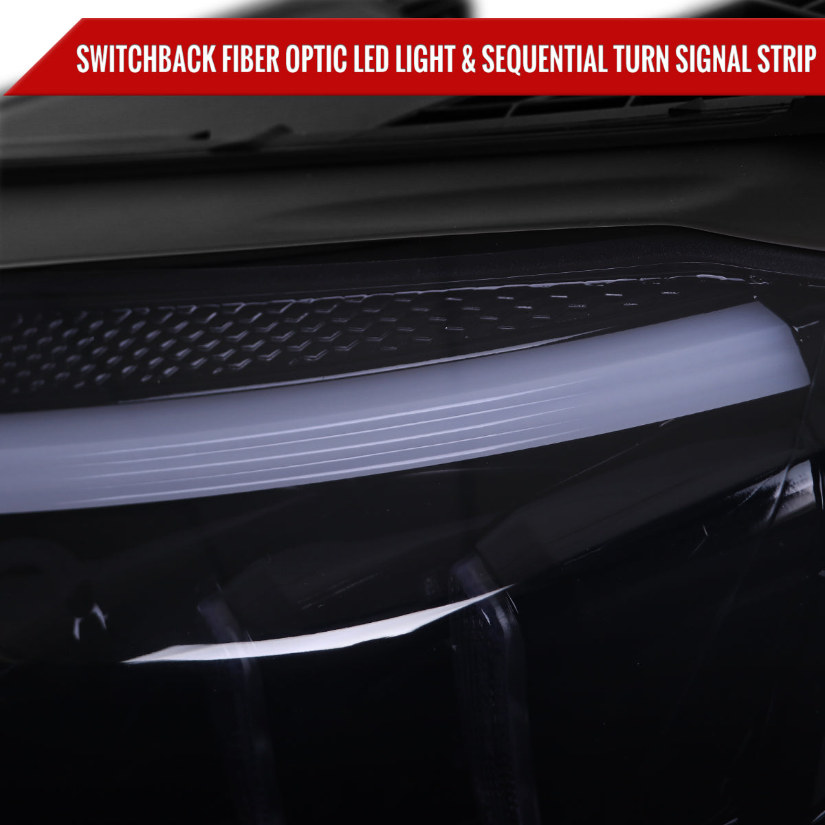 Spec-D 15-18 Mercedes C-Class W205 Sequential Headlights Black/Smoked