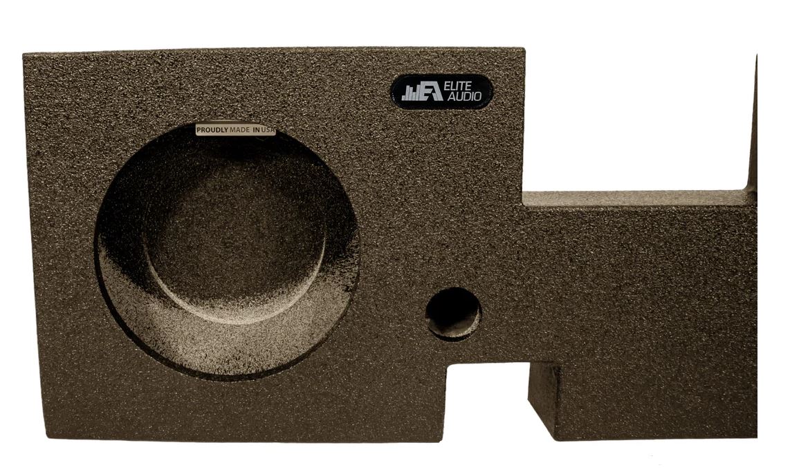 Elite Audio Enclosures | Ford F-250 / F-350 / F-450 Super Duty 2017+ Single 12" - USA Made Subwoofer Box with Bed Liner Spray
