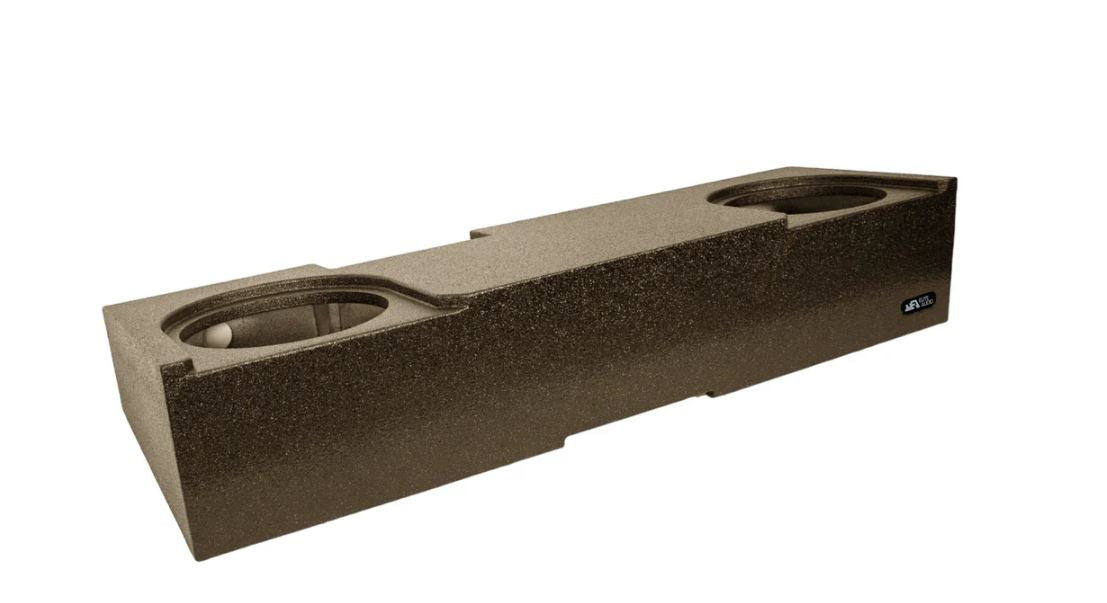 Elite Audio Enclosures | GMC Sierra / Chevrolet Silverado Crew Cab 2019+ Dual 12" Ported - USA Made Subwoofer Box with Bed Li