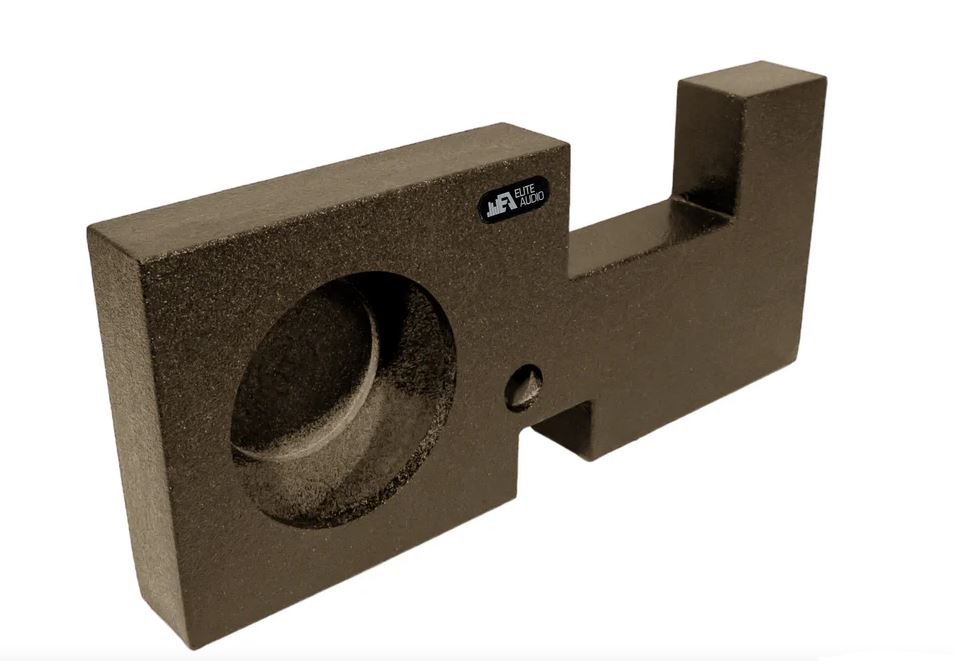 Elite Audio Enclosures | Ford F-250 / F-350 / F-450 Super Duty 2017+ Single 10" - USA Made Subwoofer Box with Bed Liner Spray