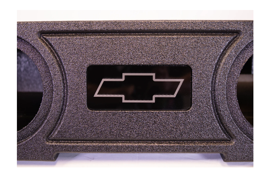 2019-2024 Chevy Silverado & GMC Sierra Double Cab & Crew Cab Ported Enclosure for four 8" subwoofers.
