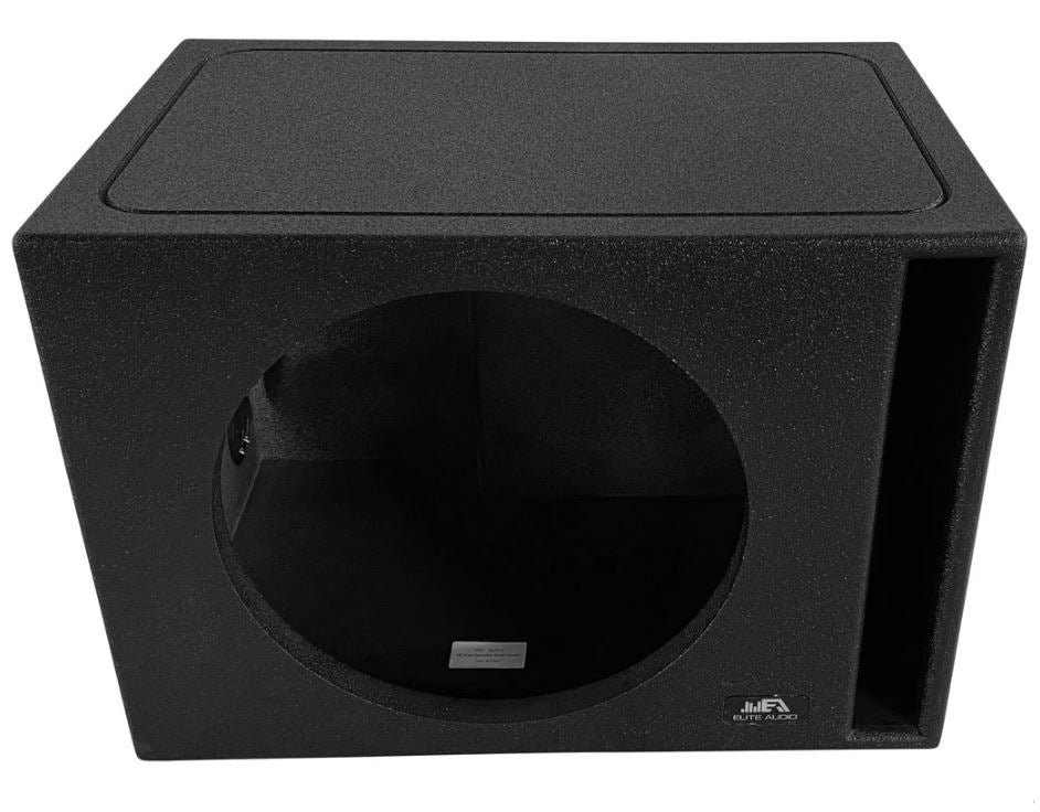 Elite Audio EBOX-BLVS15 Vented Single 15” Subwoofer Enclosure - Polyurethane Bed Liner Finish, 3/4” MDF with 1” Front Baffle,