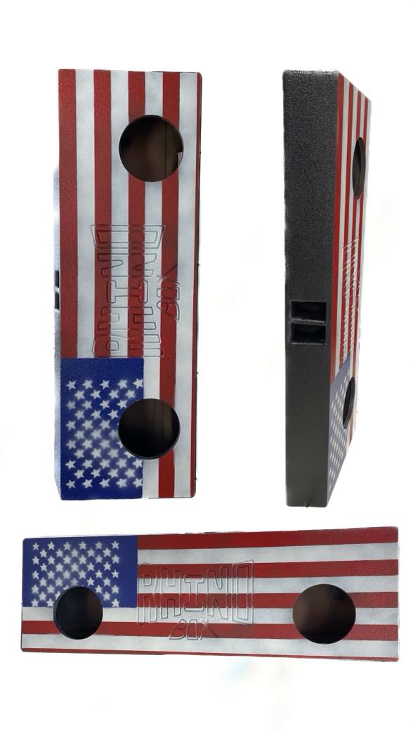 ECA Universal Patriot edition Ported single cab Truck Box 2- 8" Bedliner Rhino Sub Woofer Box for F-150, Sierra, Silverado, and RAM