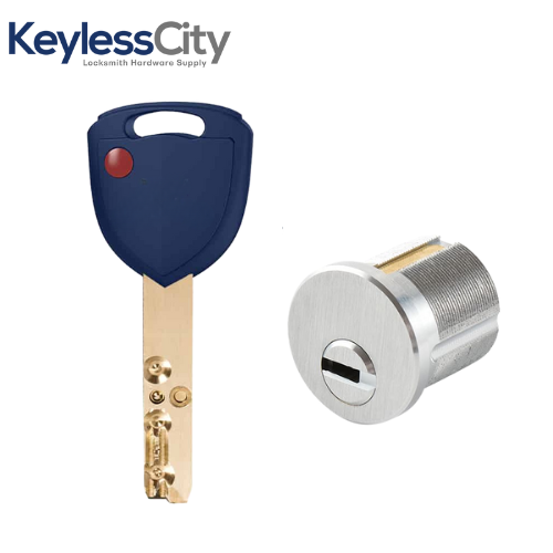 Secure Function Mortise Cylinder - 1" - 1/2" (38.1 mm) - Satin Chrome