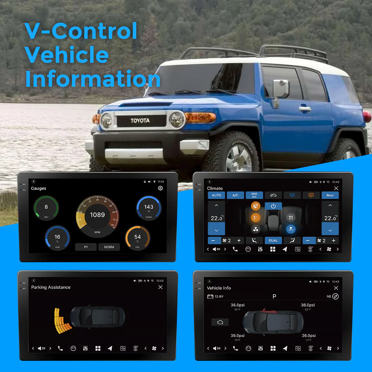 Vinland V13FJC09N, Vision Radio for Toyota FJ Cruiser 2007-2016