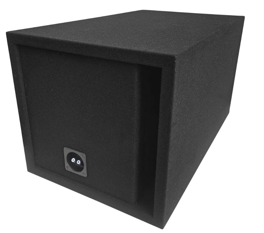 Elite Audio EBOX-SVS15SPL Single 15” Subwoofer Enclosure - Polyurethane Bed Liner Finish, Rear Side Port for SPL Bass, 1” MDF