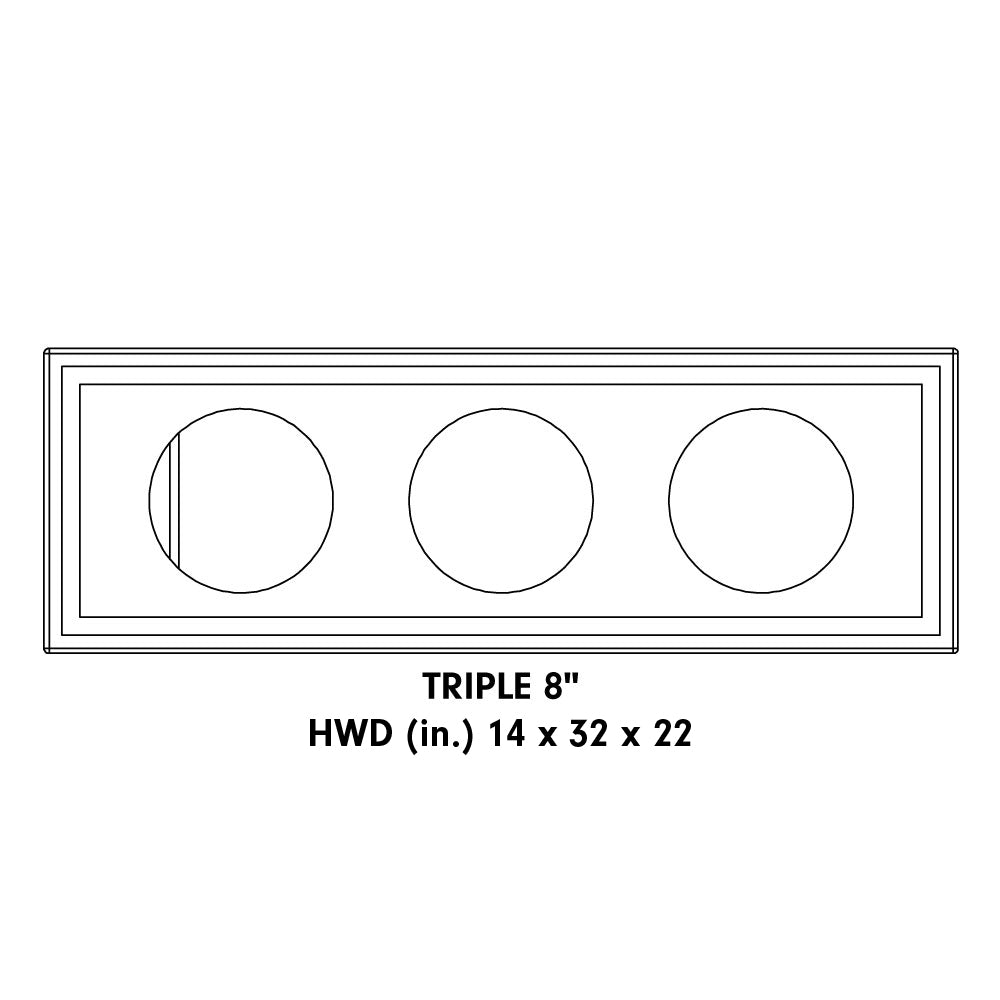 Triple 8" Enclosure (Unloaded)