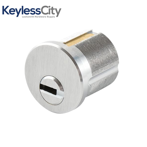 Secure Function Mortise Cylinder - 1" (25.4 mm) - Satin Chrome