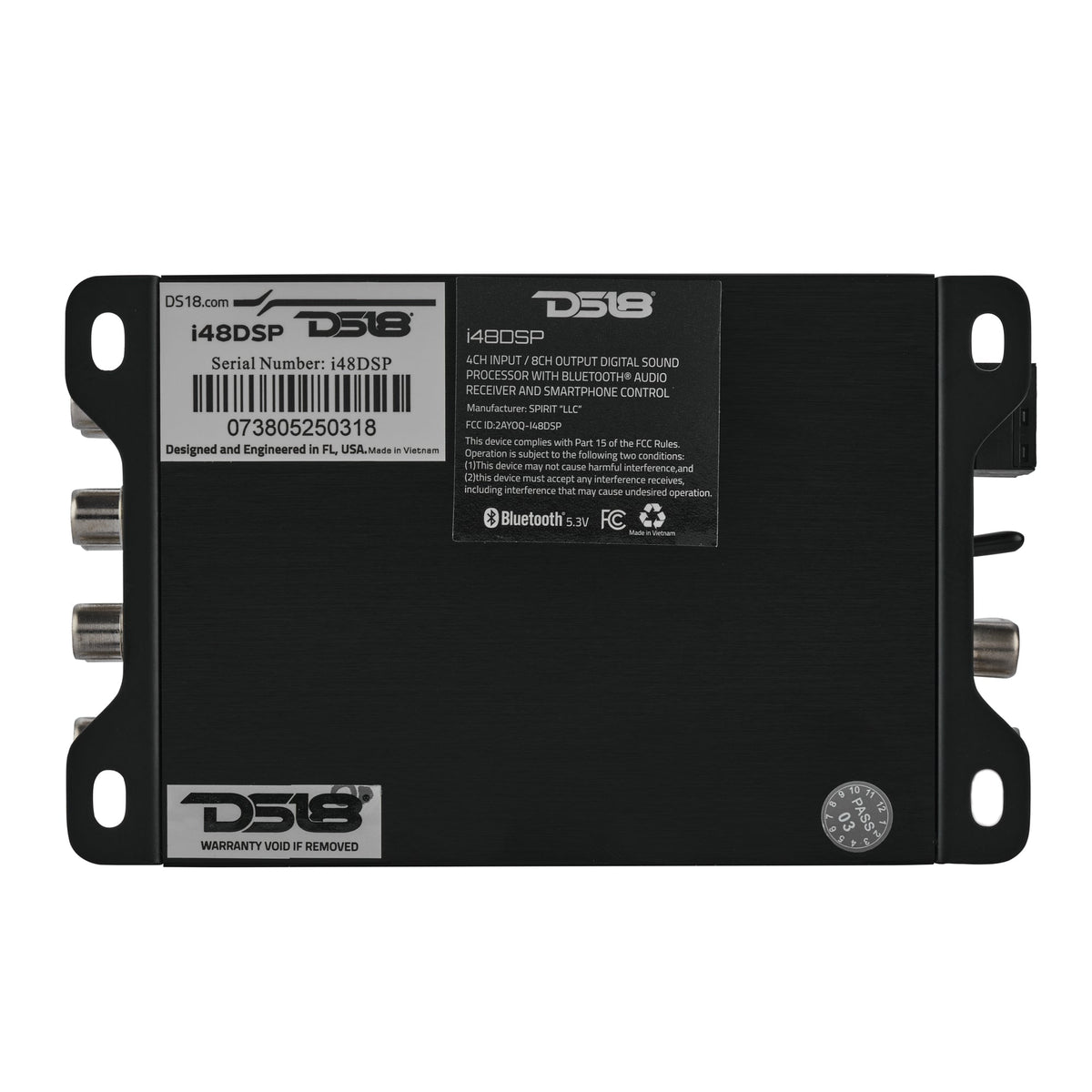 4-Input / 8-Output Digital Sound Processor with Bluetooth and App Control