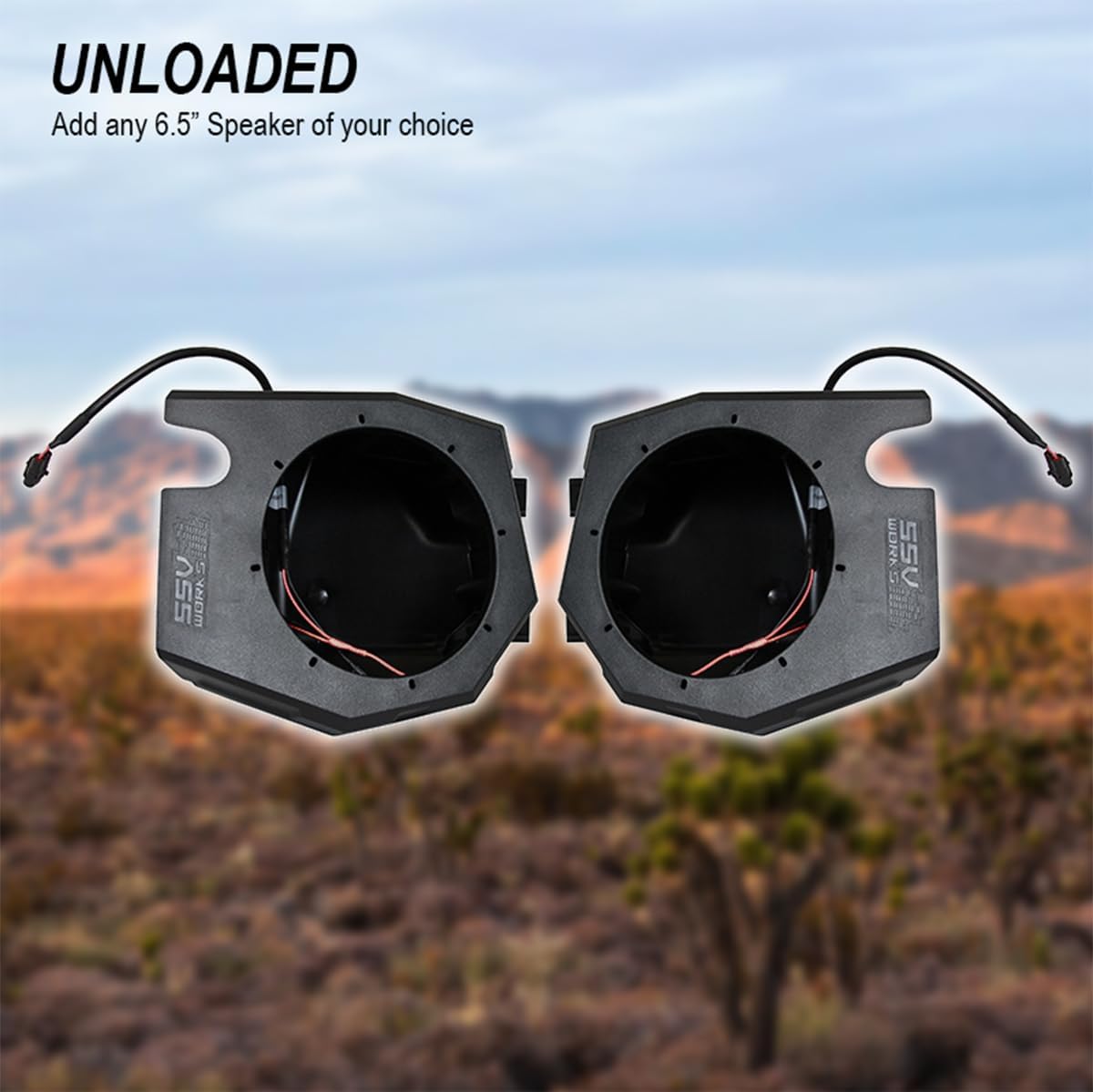 SSV Works RZ4-F65U 6.5" Front Kick Pods for Polaris RZR 2014-2021 (Unloaded)