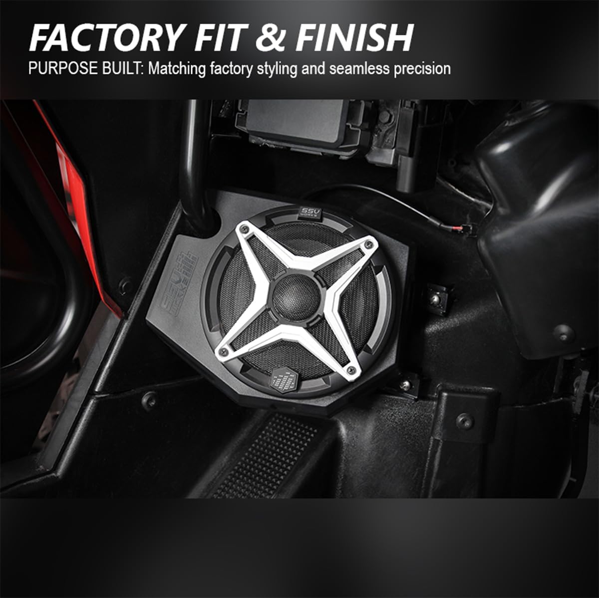 SSV Works RZ4-F65U 6.5" Front Kick Pods for Polaris RZR 2014-2021 (Unloaded)