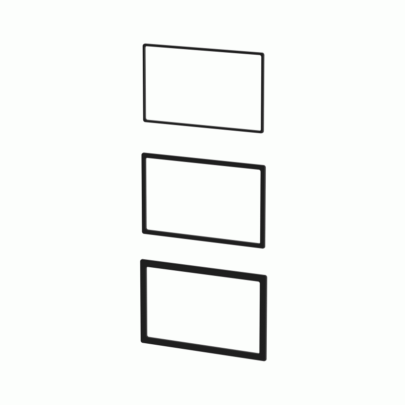 Metra 89-50-0900 Universal Trim Rings for Double-Din - 3 pack