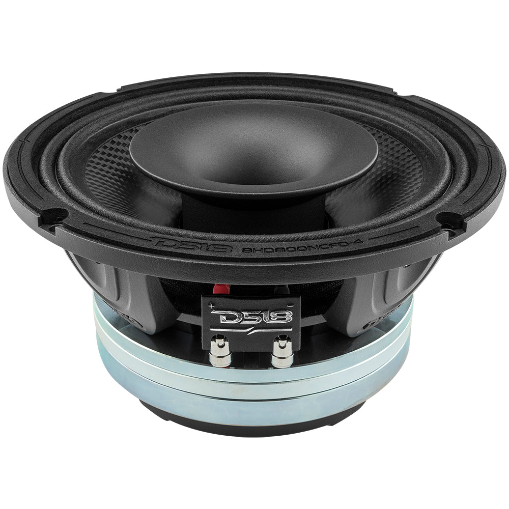 8" Neodymium Coaxial Hybrid Mid-Bass Water resistant Carbon Fiber Cone Loudspeaker with Built-in Driver 400 Watts Rms 4-Ohm