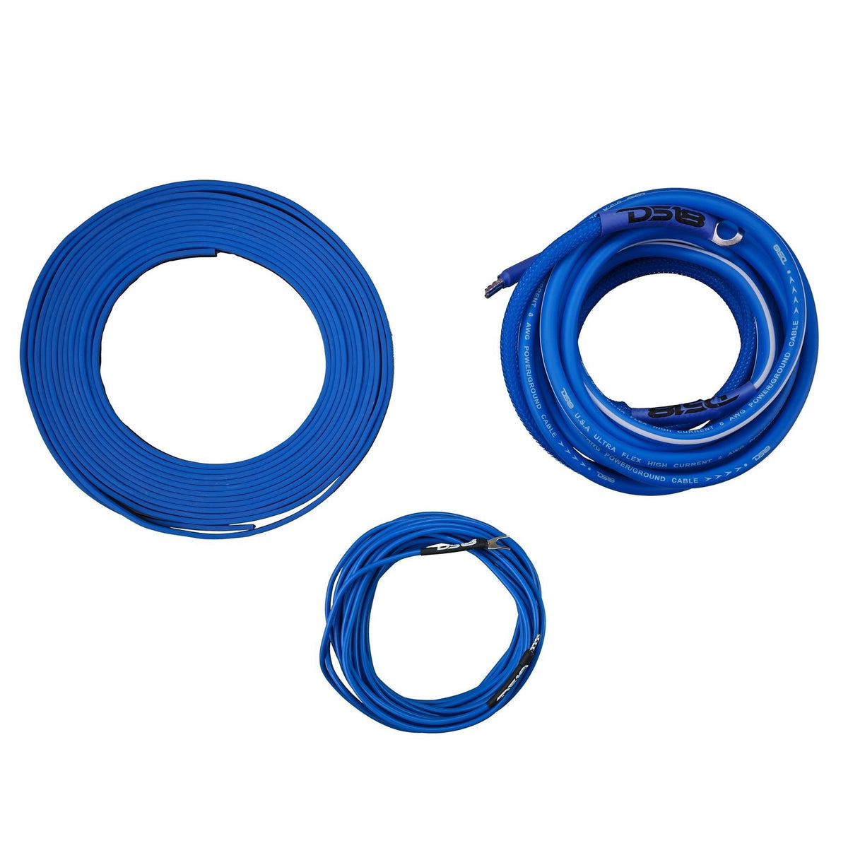 8-GA Amplifier Installation Wiring Kit - Blue