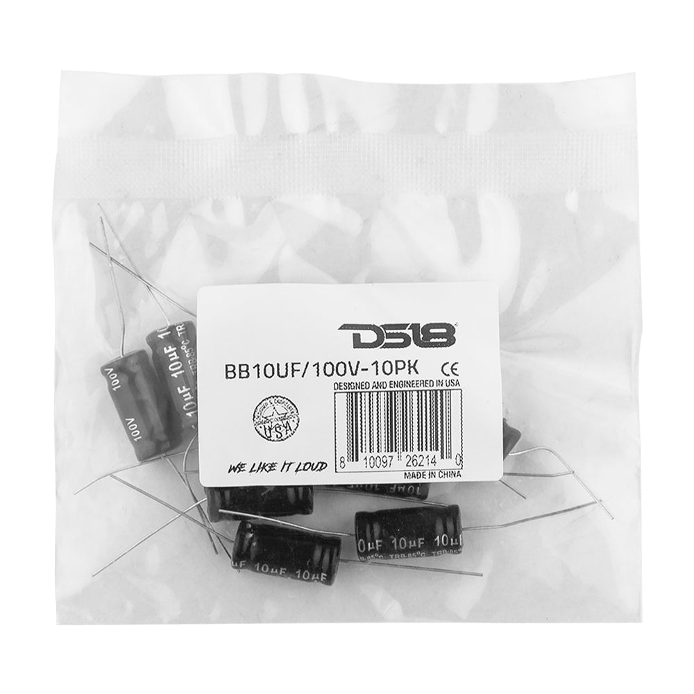 DS18 BB10UF/100V-10PK Bass Blocker 4KHz @ 4 ohms or 2KHz @ 8 ohms 6DB/OCT Driver 10PCK