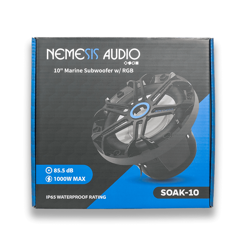 SOAK-10 - 10" Marine Subwoofer with RGB Lighting