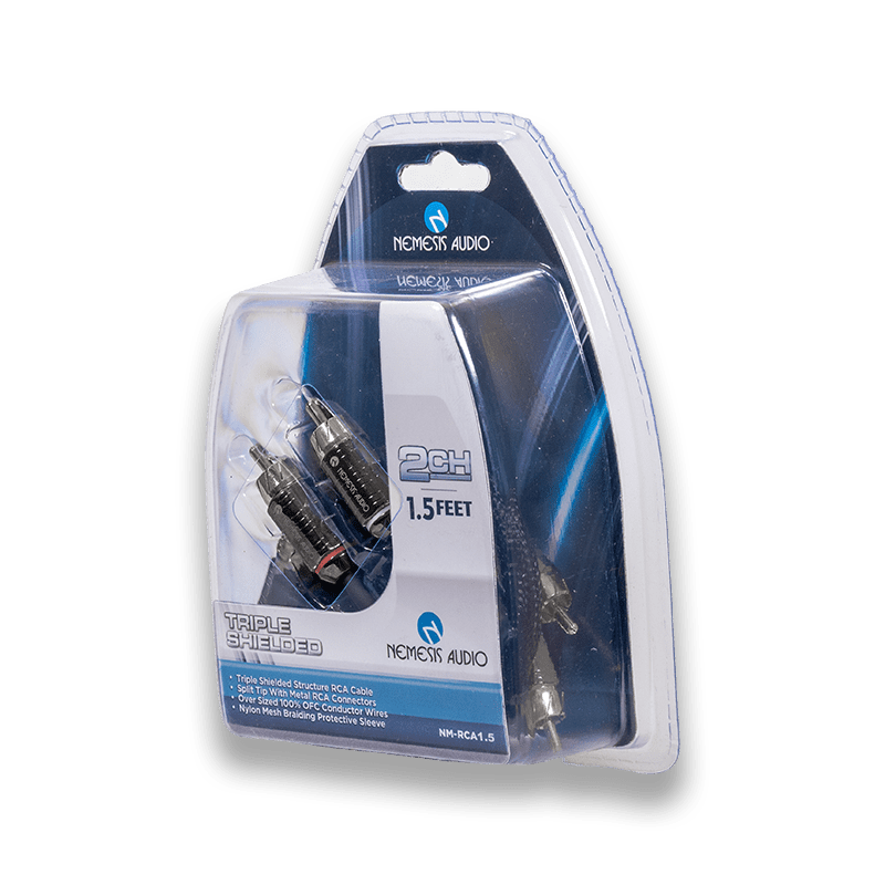 NM-RCA1.5 - 1.5ft 2CH Triple Shielded RCA Cable