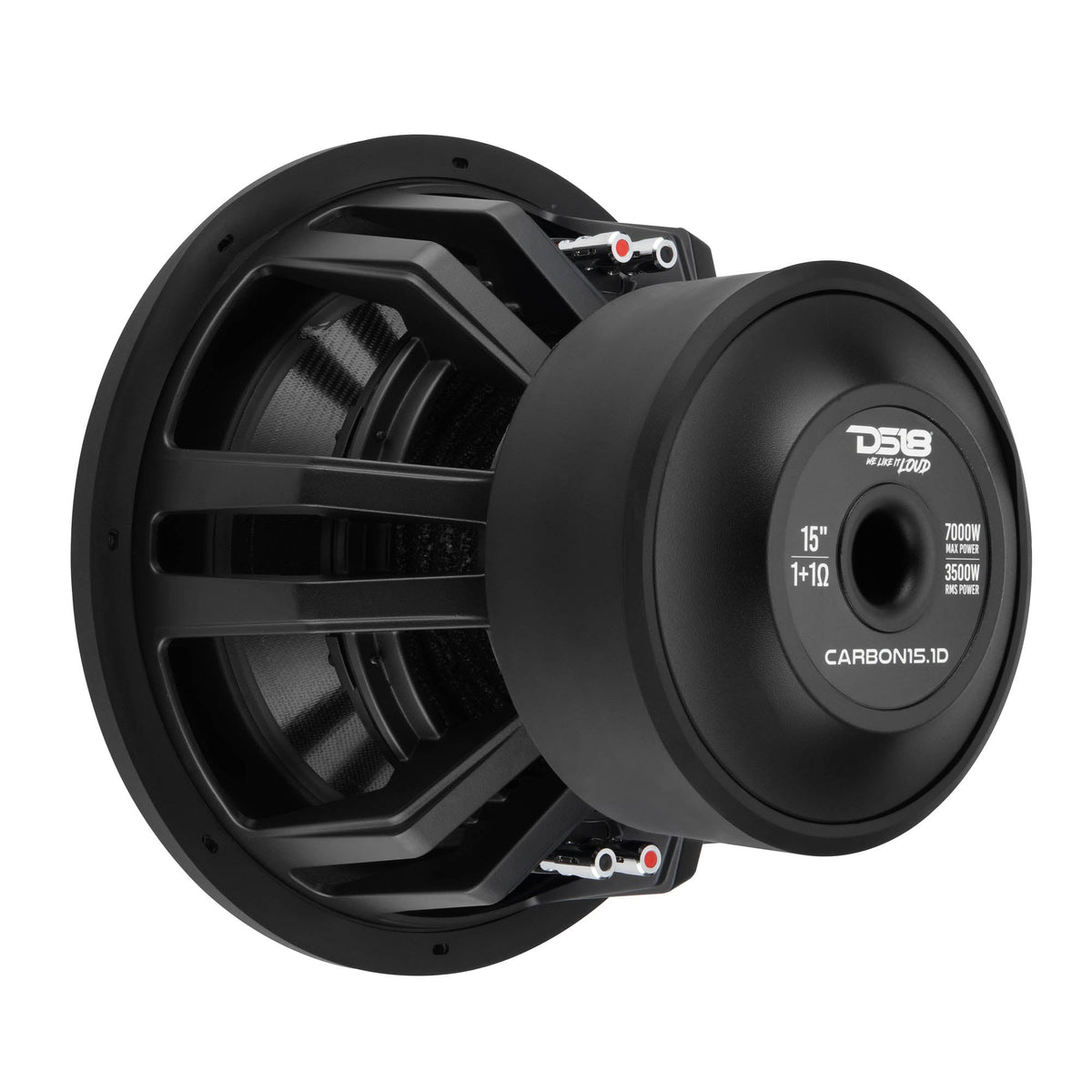 15" High Excursion Subwoofer with Carbon Fiber Cone | 3500W RMS / 7000W Peak | Dual 1-Ohm Voice Coil
