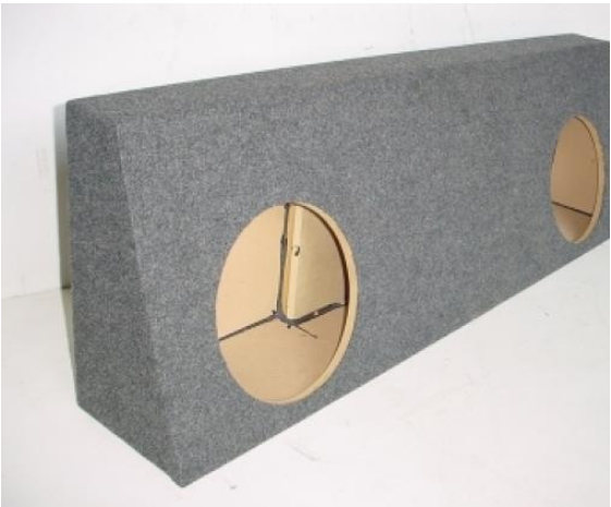 2006-2008 Dodge Mega Cab Behind The Rear Seat Sub Box Carpeted 2 x 10"