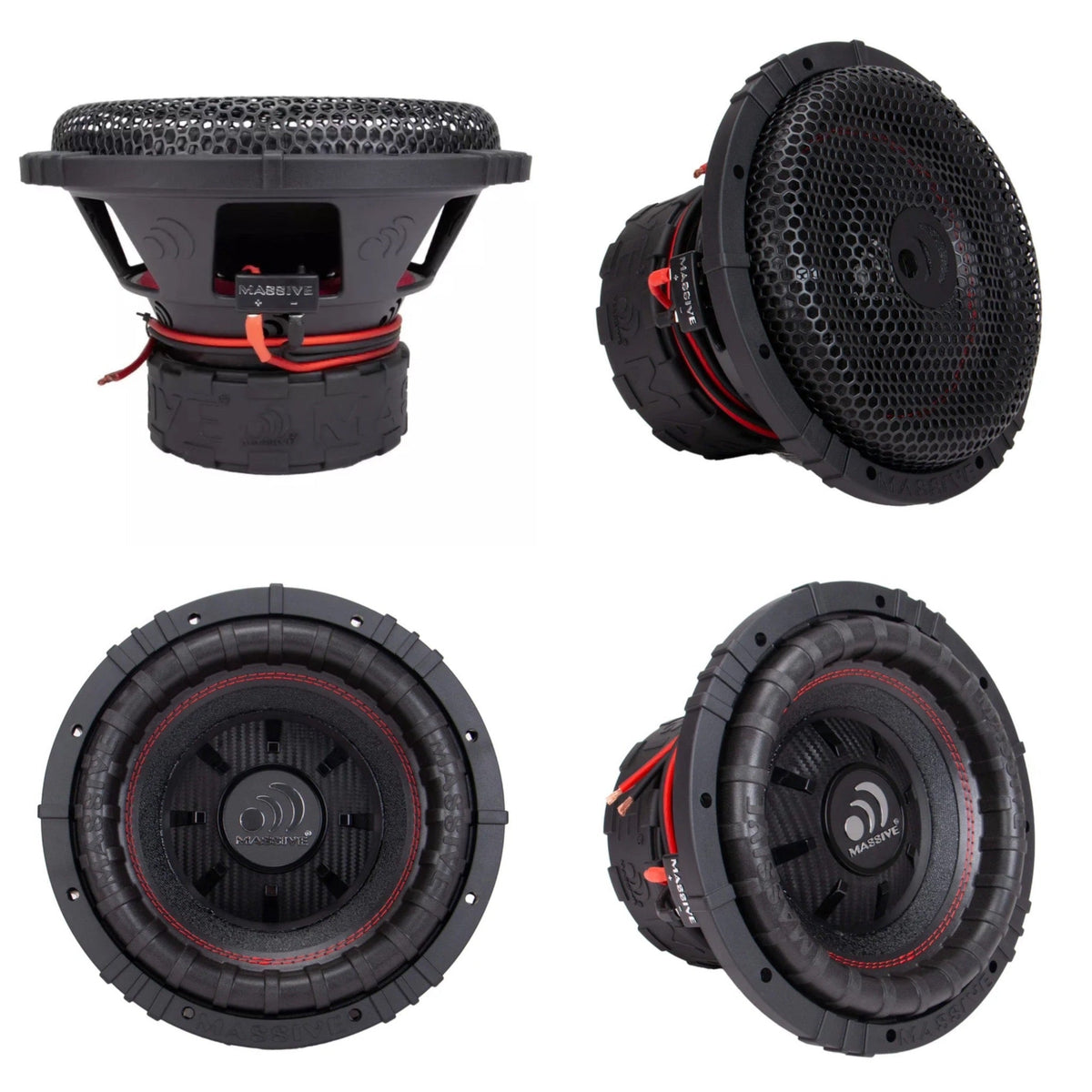 Massive Audio GTR104 - 10" 1000 RMS Watts Dual 4 Ohm Subwoofer