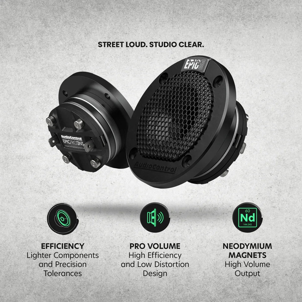 AudioControl EPICPRO3NT 3" 140W RMS Neodymium Tweeters (Pair)