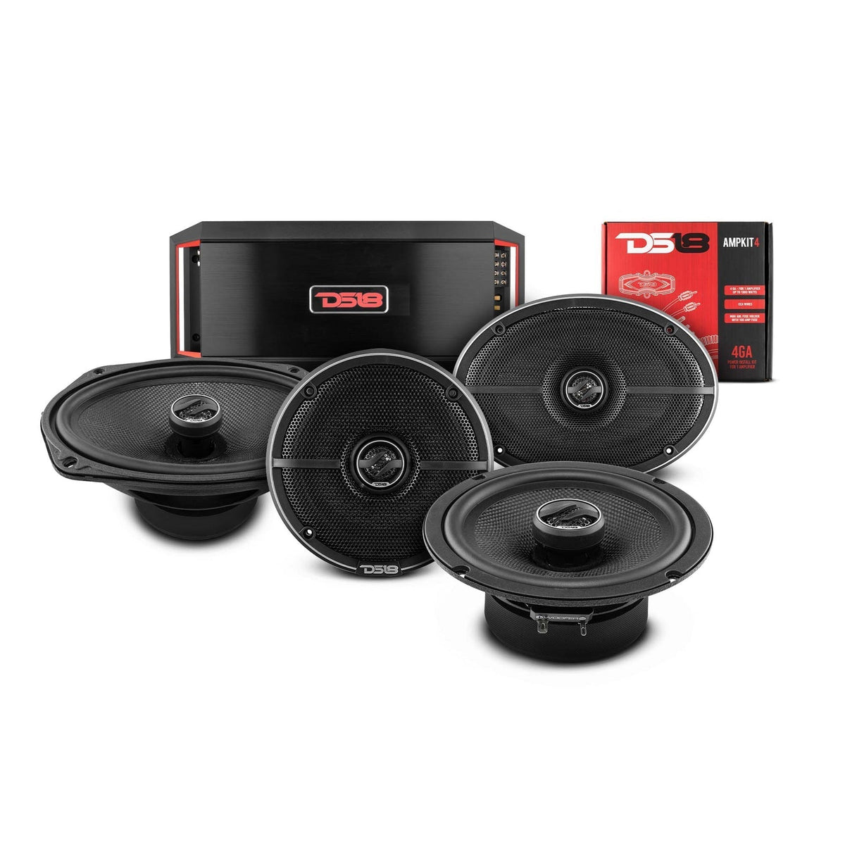 DS18 2015-2020 Chevy Tahoe Front and Back Doors Speakers Good Upgrade/Replacement Package 1600 Watts