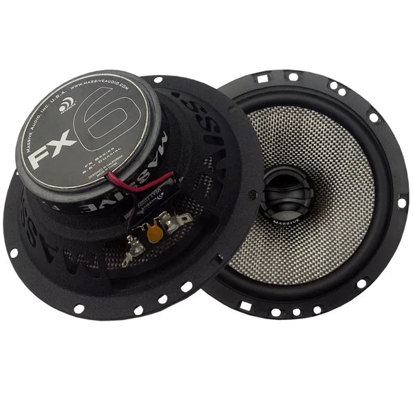 Massive audio FX6 - 6.5" 2-Way 75 Watts RMS Coaxial Speakers