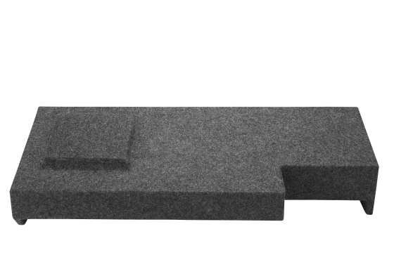 2014 - 2018 Chevy Crew Cab Single Ported Pro-Carpeted Subwoofer Box 1X12