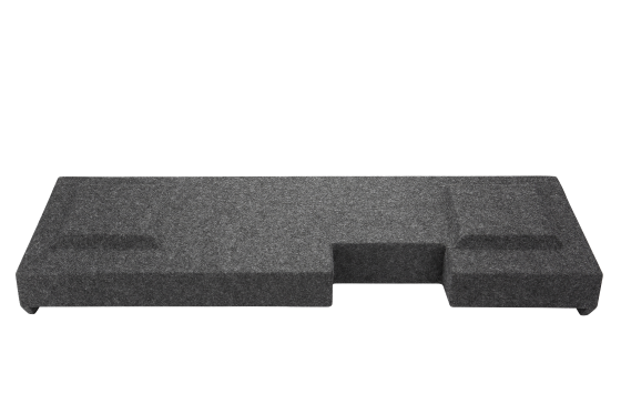 2014 - 2018 Chevy Crew Cab Ported Carpeted Subwoofer Box Sub Box 2X12
