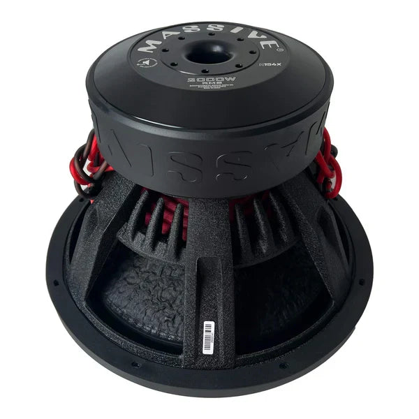 Massive audio H154X - 15" 2000 Watts RMS Dual 4 Ohm 3" V.C. Mega Subwoofer