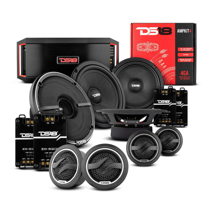 DS18 2009-2014 Acura TL Front and Back Doors Speakers Better Upgrade/Replacement Package 1600 Watts