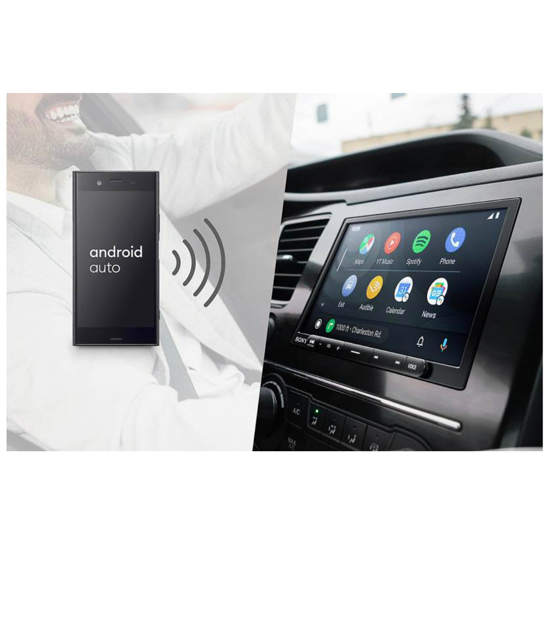 Sony XAV-AX4000 6.95" Wireless Apple CarPlay® and Android Auto Digital multimedia receiver