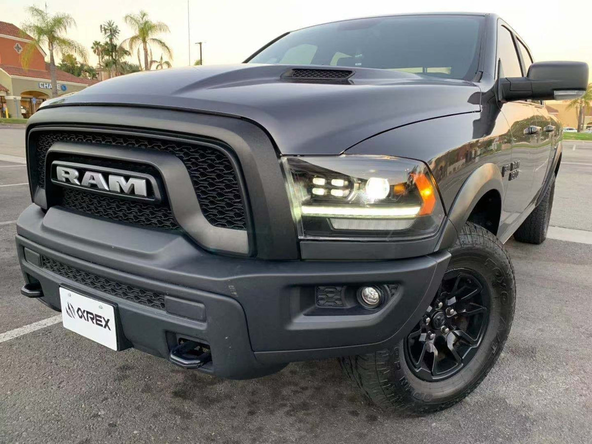 AlphaRex 09-18 Ram Truck PRO-Series (5th Gen 2500 Style) Projector Headlights Alpha-Black